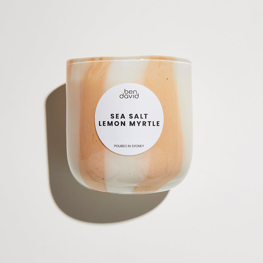 Candy stripe scented candle