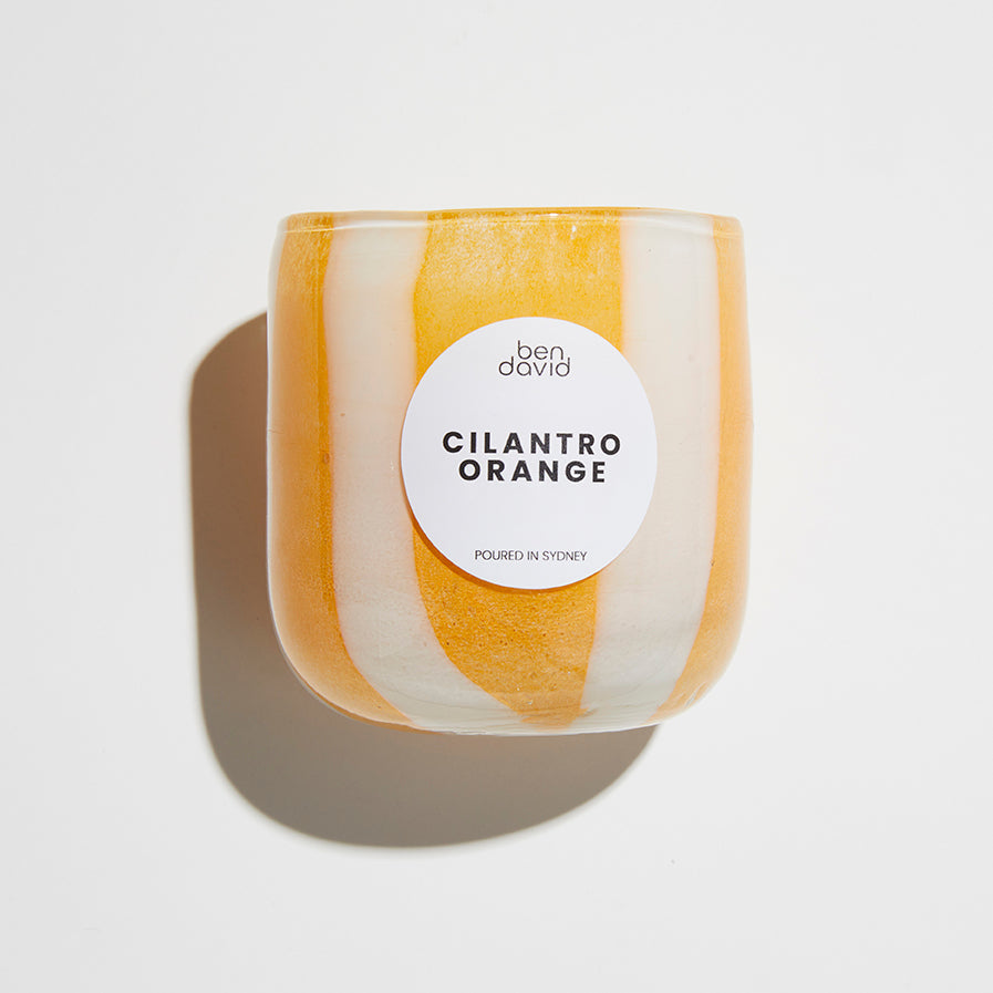 Candy stripe scented candle