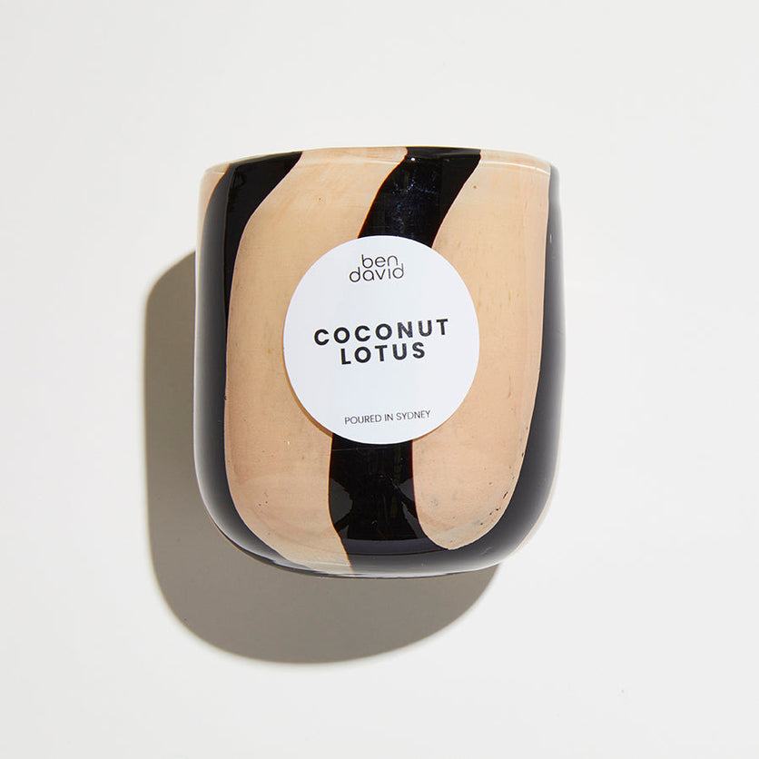 Candy stripe scented candle
