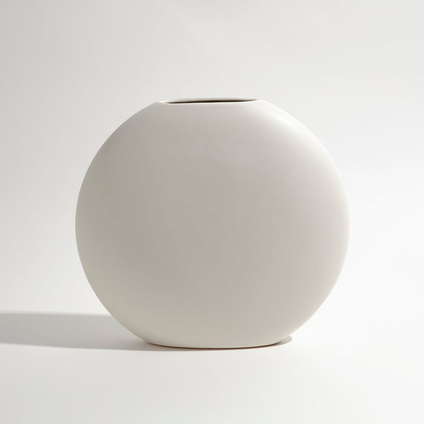 Round Large Flat Vase