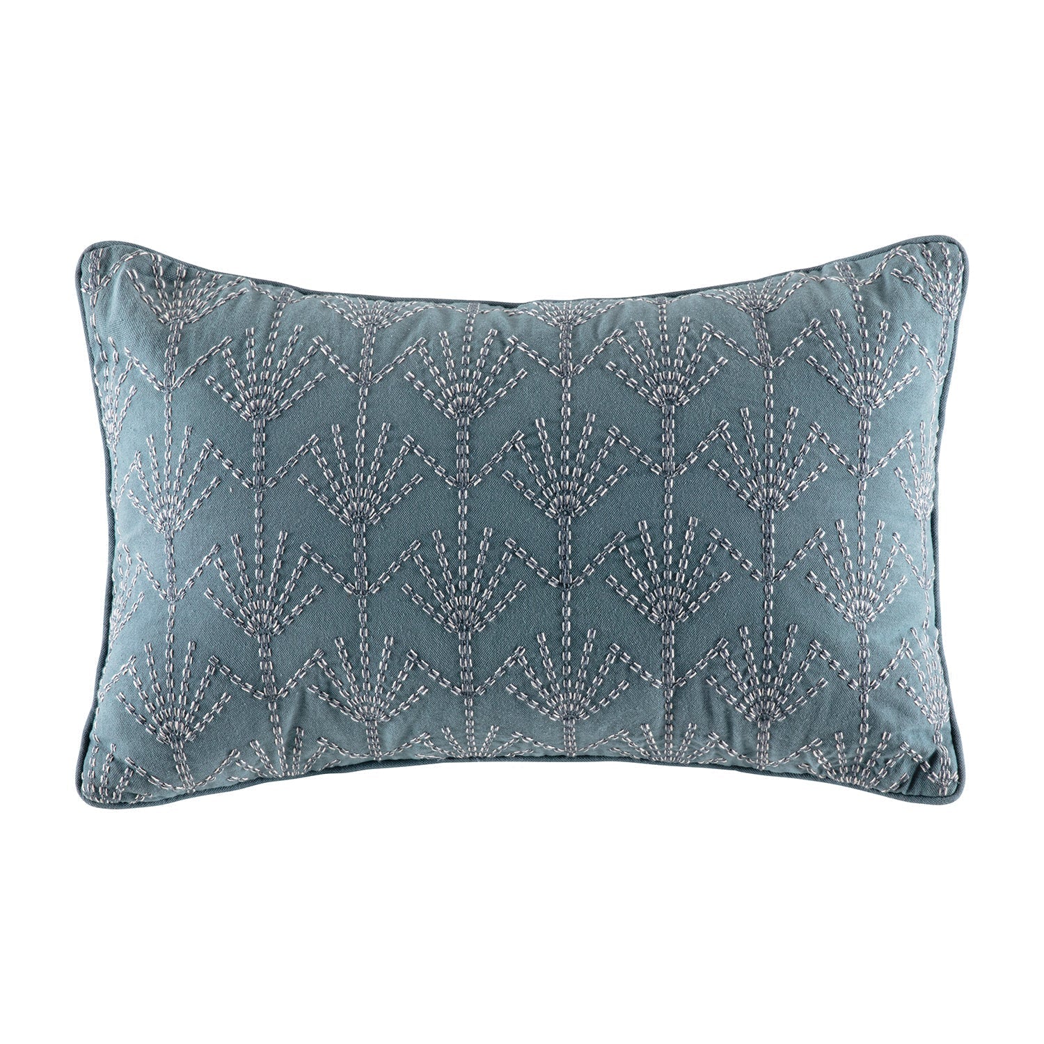 Rarak Cushion Cushion KAS AUSTRALIA Blue Rectangle 35x55cm